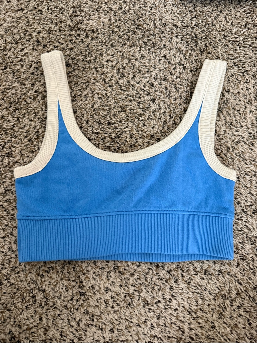 Madewell Blue Scoop Bralette with Cream Rib Trim⭐️ Used- like new (worn once)⭐️
